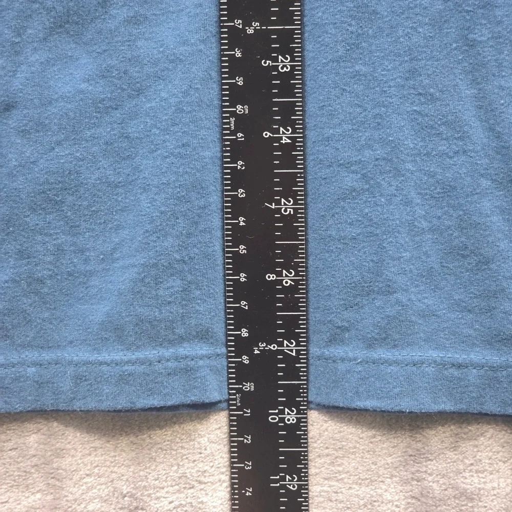 The North Face Shirt Mens Small Blue Long Sleeve Cotton Graphic Logo Tee Outdoor